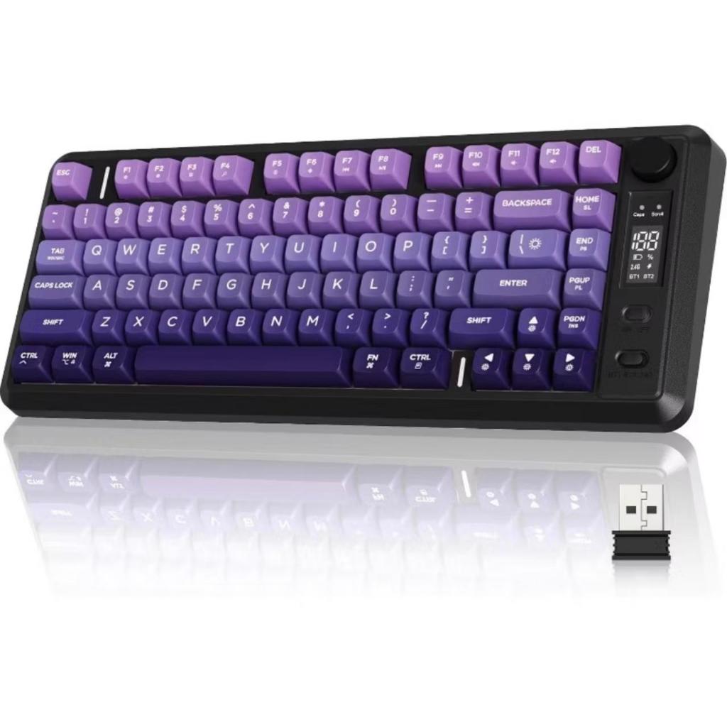 Teclado Freewolf M96 Wireless Gaming Keyboard 2.4G+ BT5.0 dual mode usb-c.