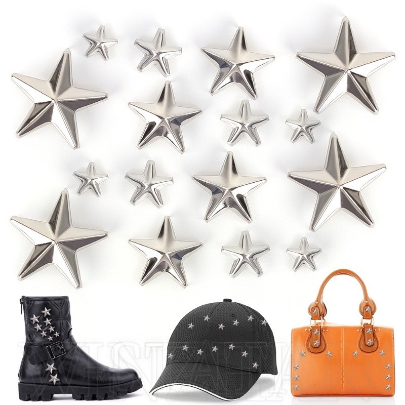 Bolsa De Material Para Celular Roupas Multiuso/10 Unidades 7/15/20 Mm Rebites De Pentagrama DIY/Decoração De Colarinho D