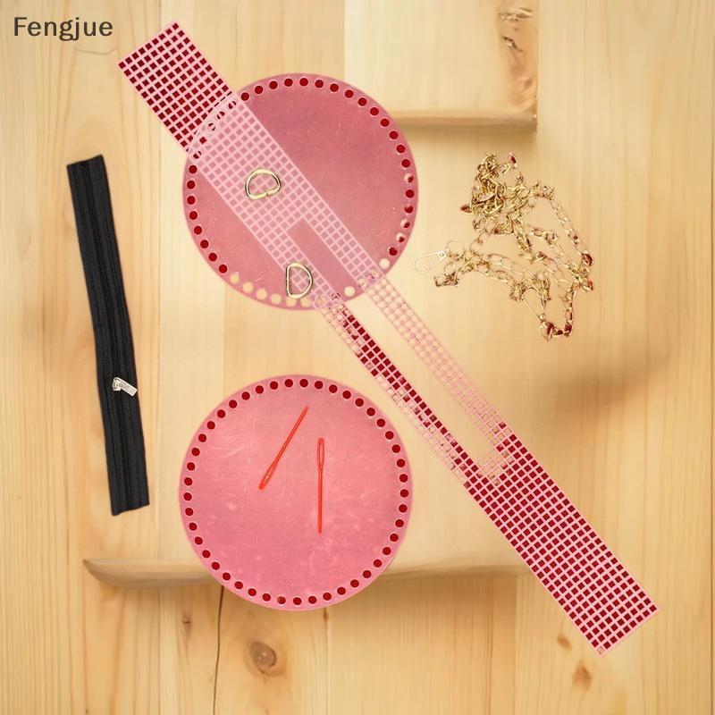 Fengjue 1 Conjunto Bolsa De Ombro Malha Capa Saco Acessórios Auxiliar Tricô Kit Plástico DIY Artesanato Materiais BR