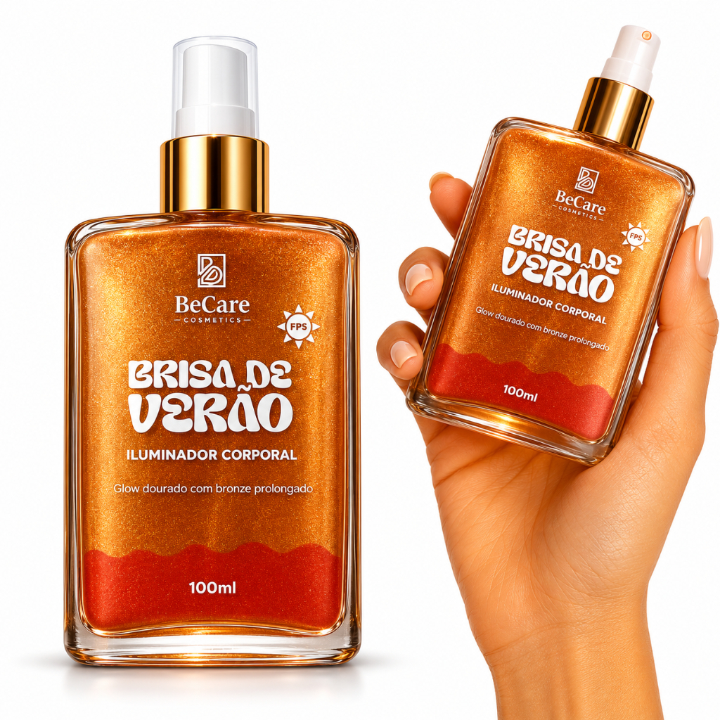 Iluminador Corporal Glow Brisa De Verão Intensifica Bronze 100ml Pele Dourada Com FPS