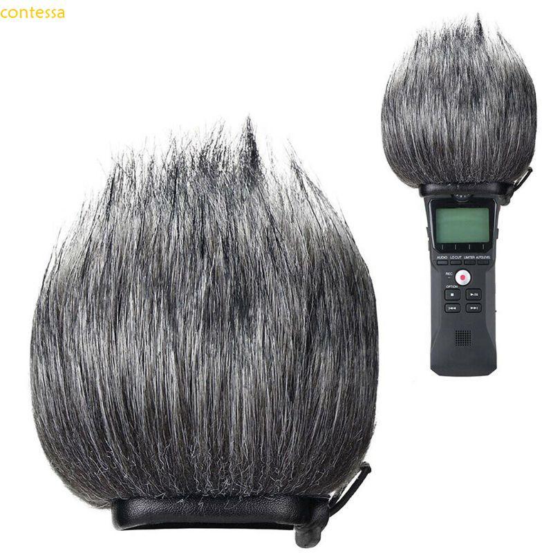contessa Microfone Capa De Pele Peluda Para Pára-Brisas Externo Reduz O Ruído Do Vento Zoom H1