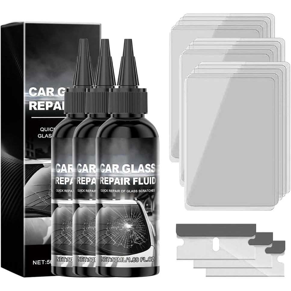 Kit de reparo de rachaduras no para-brisa de automóveis, versão atualizada de 2026 do líquido de reparo de vidro, para r