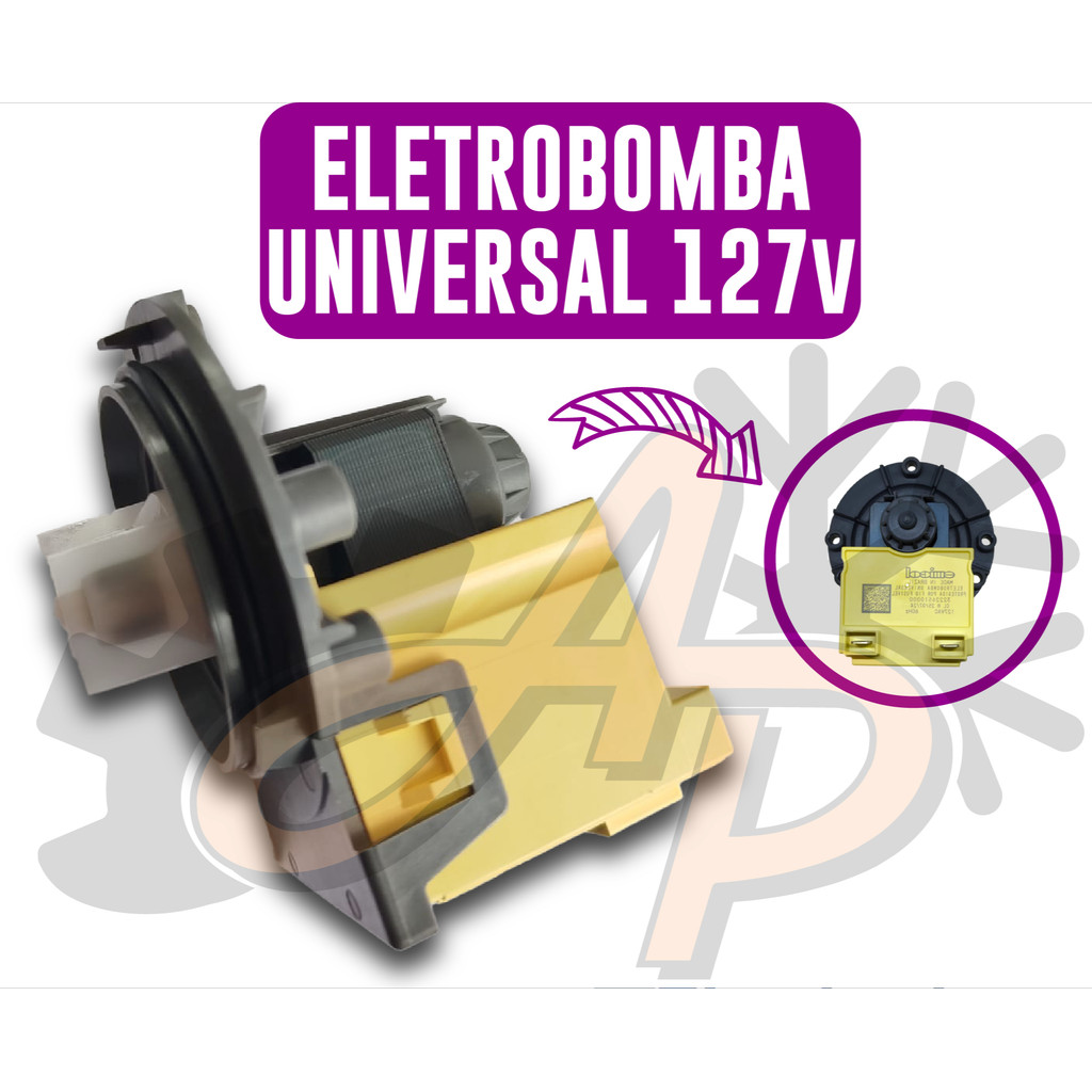 Bomba Eletrobomba Lavadora Máquina Universal 110V Electrolux Continental