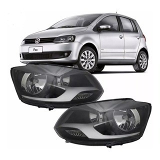 Kit Farol Fox Crossfox Spacefox Máscara Negra Foco Duplo 2010 2011 2012 2013 2014