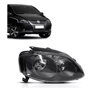 Kit Farol Fox Crossfox Spacefox Máscara Negra Foco Duplo 2003 2004 2005 2006 2007 2008 2009 2010