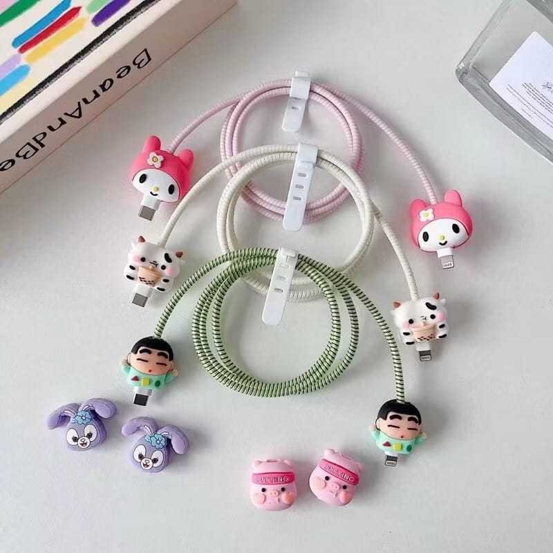 Capa protetora USB fofa de desenho animado