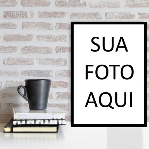 Quadro Personalizado Com Sua Foto Com Moldura E Vidro Tamanho Médio A4 20x30 cm Impressão Ultra HD