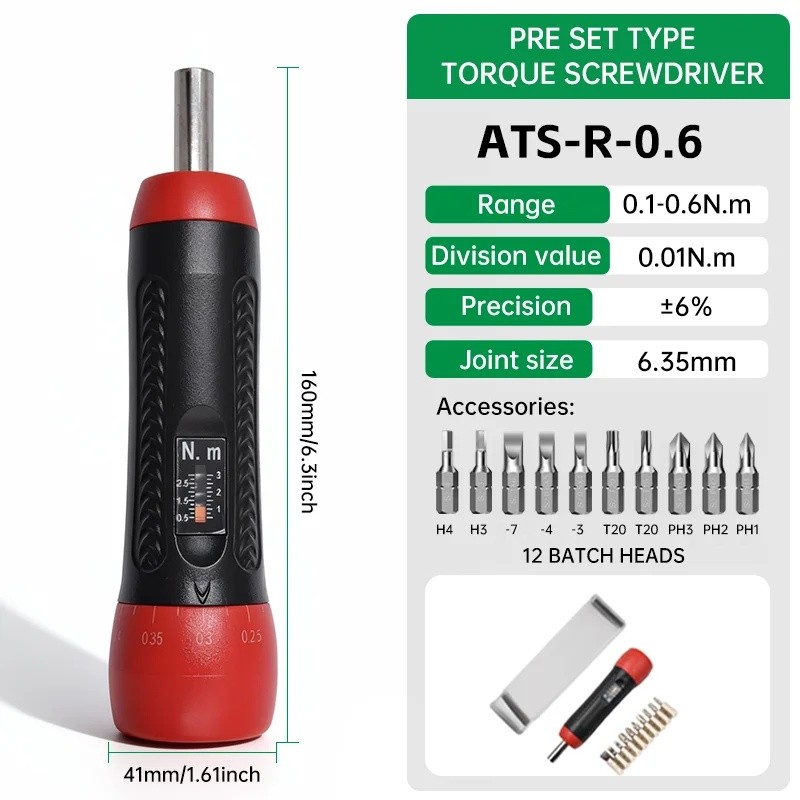 ALIYIQI Chave De Fenda De Torque Predefinida 1 Kit Ajustável De Unidade De 4 Polegadas Conjunto De Ferramentas Manuais D