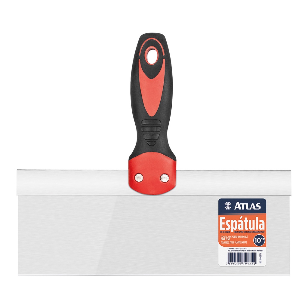 ESPATULA RETANGULAR DRYWALL MASSA CORRIDA INOX 10