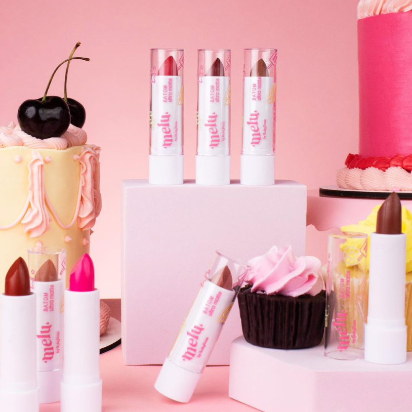 Batom Bala Ultra Matte Lançamento Melu - RUBY ROSE