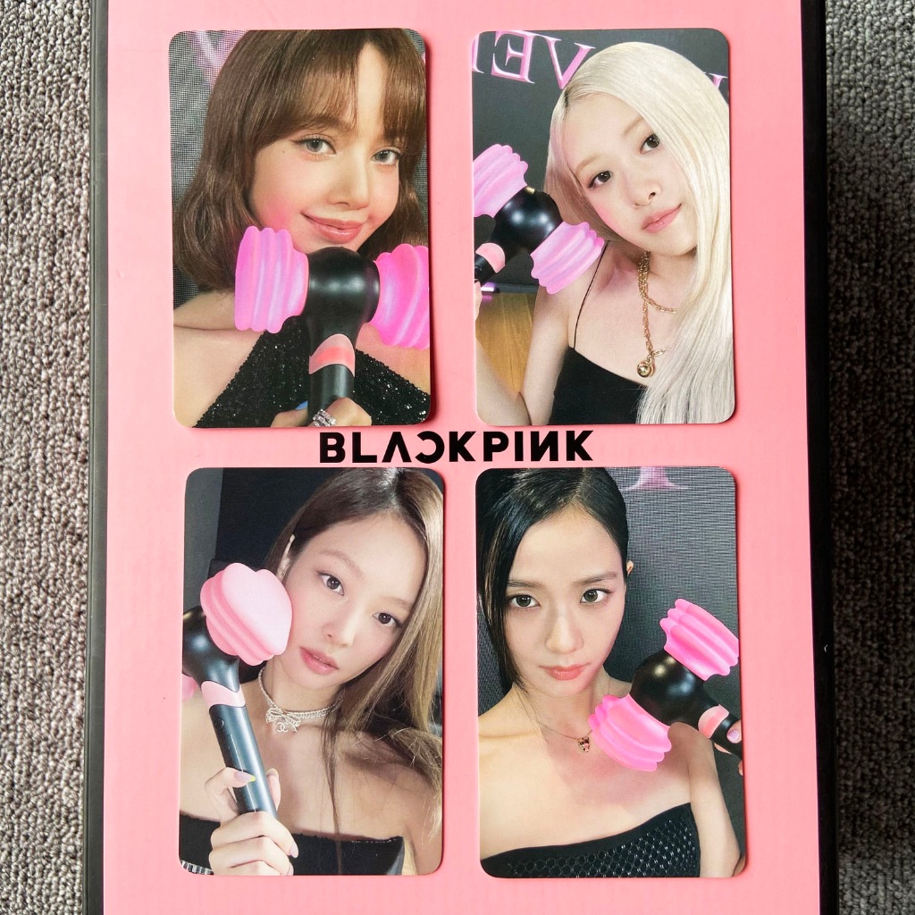 [Ver . Oficial Lightstick] Conjunto De BLACKPINK (4 Unidades) | Jennie Jisoo Rosé Lisa BLINK  Photocard