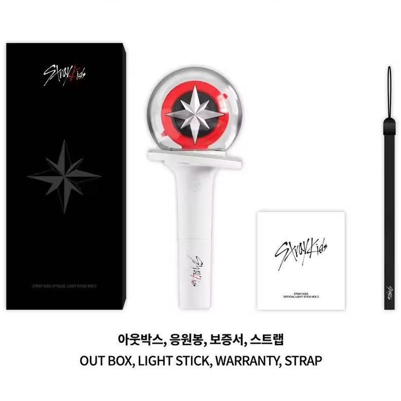 Stray Kids Oficial light STICK Ver . 2 lightstick fanlight , Concerto Portátil Torcendo Luz Acessório Para Bolsas , Chav