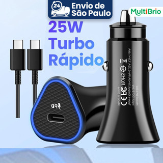 Carregador de celular entrada de energia para carro USB Turbo carregamento rápido de 25 W