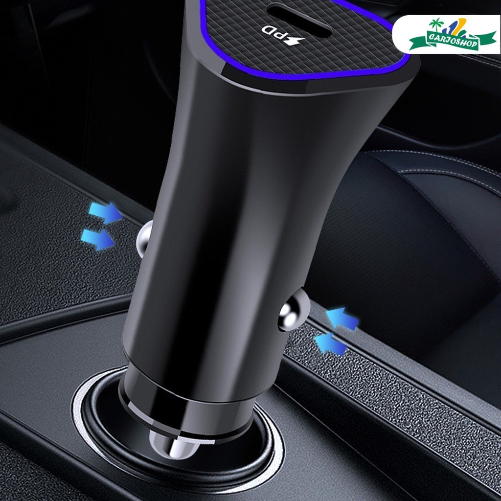 Carregador de celular entrada de energia para carro USB Turbo carregamento rápido de 25 W
