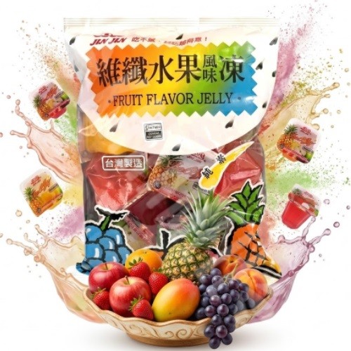 Fruit Flavor Jelly Gelatina de Frutas com Fibras 500g - Importado
