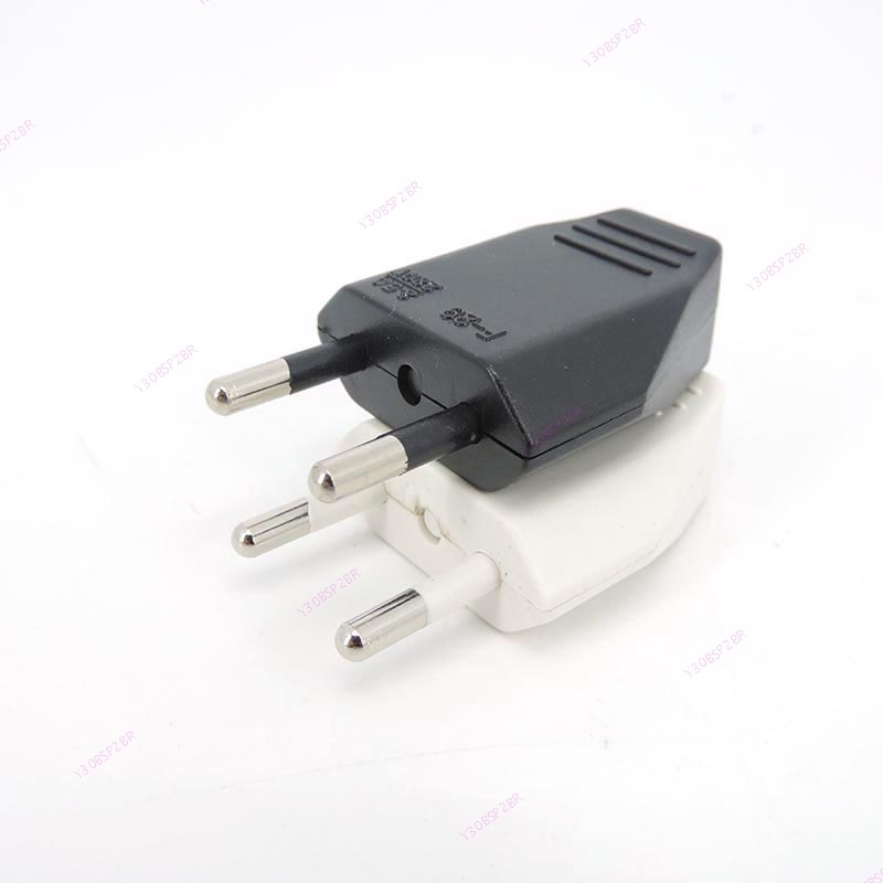 Plugue Da Ue Adaptador De Alimentação AC 220v 2.5A Macho Euro Tomadas De Substituição Reutilizável Tomada Elétrica Para