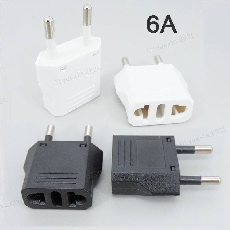 Universal Eua Para Ue Plug Euro Europa Viagem Parede AC Carregador De Energia Tomada Adaptador Conversor 2 Redonda Pino
