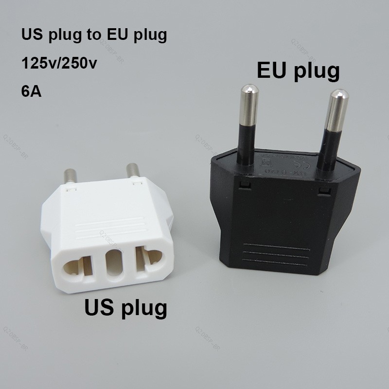 2 Pinos Universal Eua Para Ue Plug Euro Europa Viagem Parede AC Carregador De Energia Tomada Adaptador Conversor Redonda