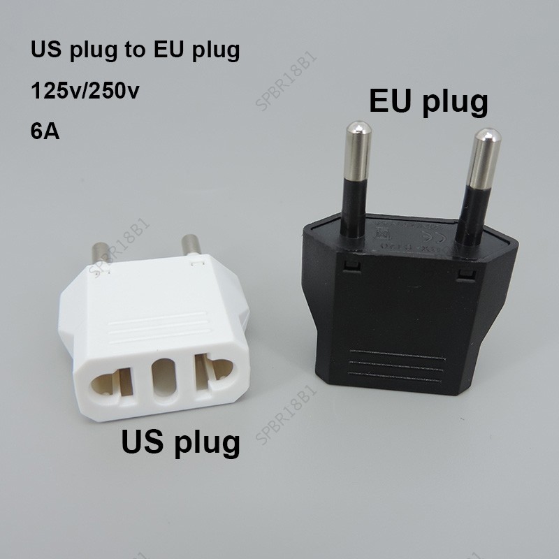 2 Pinos Universal Eua Para Ue Plug Euro Europa Viagem Parede AC Carregador De Energia Tomada Adaptador Conversor Redonda