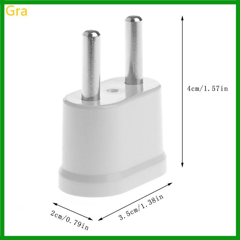 Gra Eua Para Ue Euro Plug Power Europe Converter Adaptador De Viagem Tomada Elétrica Branca