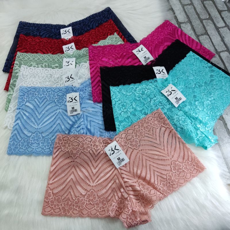 Calcinha Calesson De Renda Plus Size e Regular  Caleçon Shortinho Feminino Moda Íntima Boxer