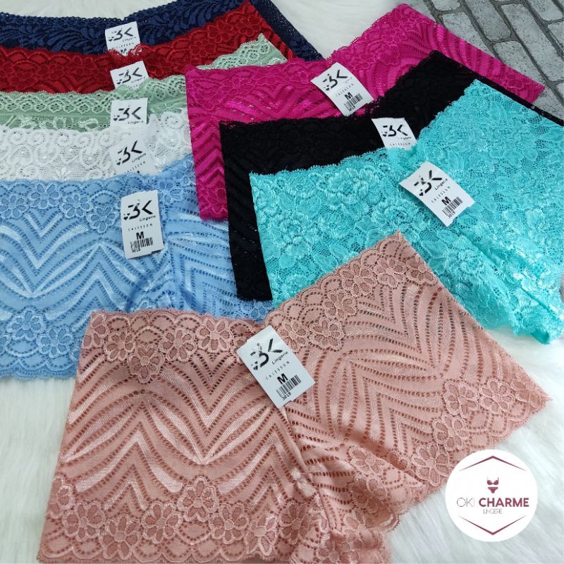 KIT de calcinha calesson PLUS SIZE E REGULAR shortinho todo em renda Premium #CalcinhaCalesson