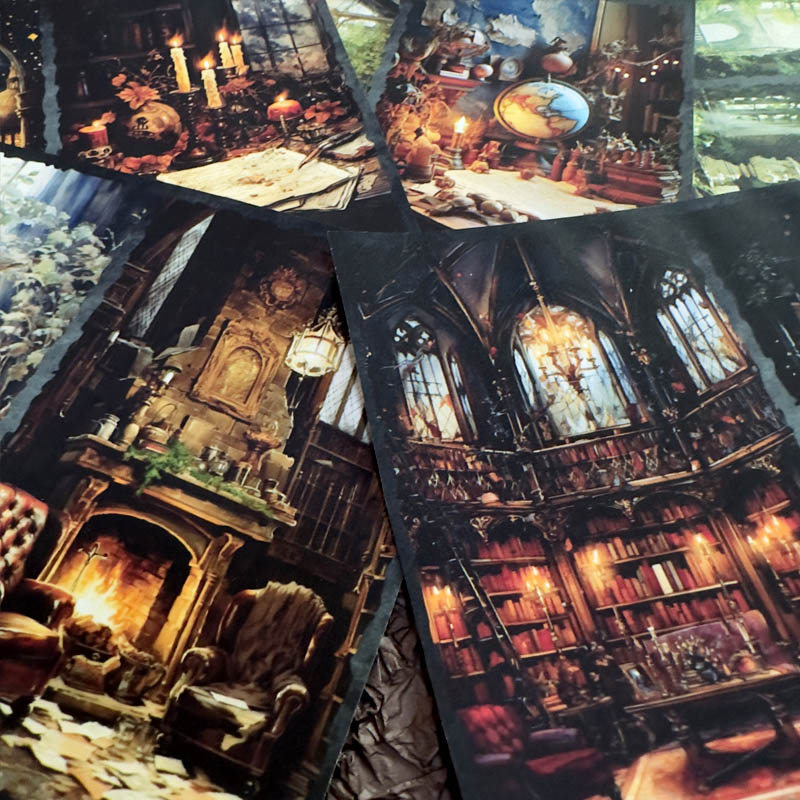 Mistério academia de magia Retro manual diário decoração Material Base de papel fundo colagem tiro nota papel