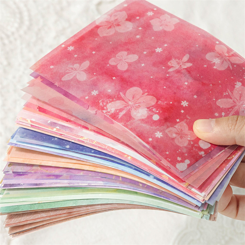 Manual de manchas de cor Material papel nota sonho simples fresco literário All-Match diy Base fundo papel decorativo