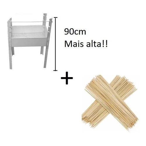 Churrasqueira Alta Desmontavel Para Espetinho 20x60 Lambiase