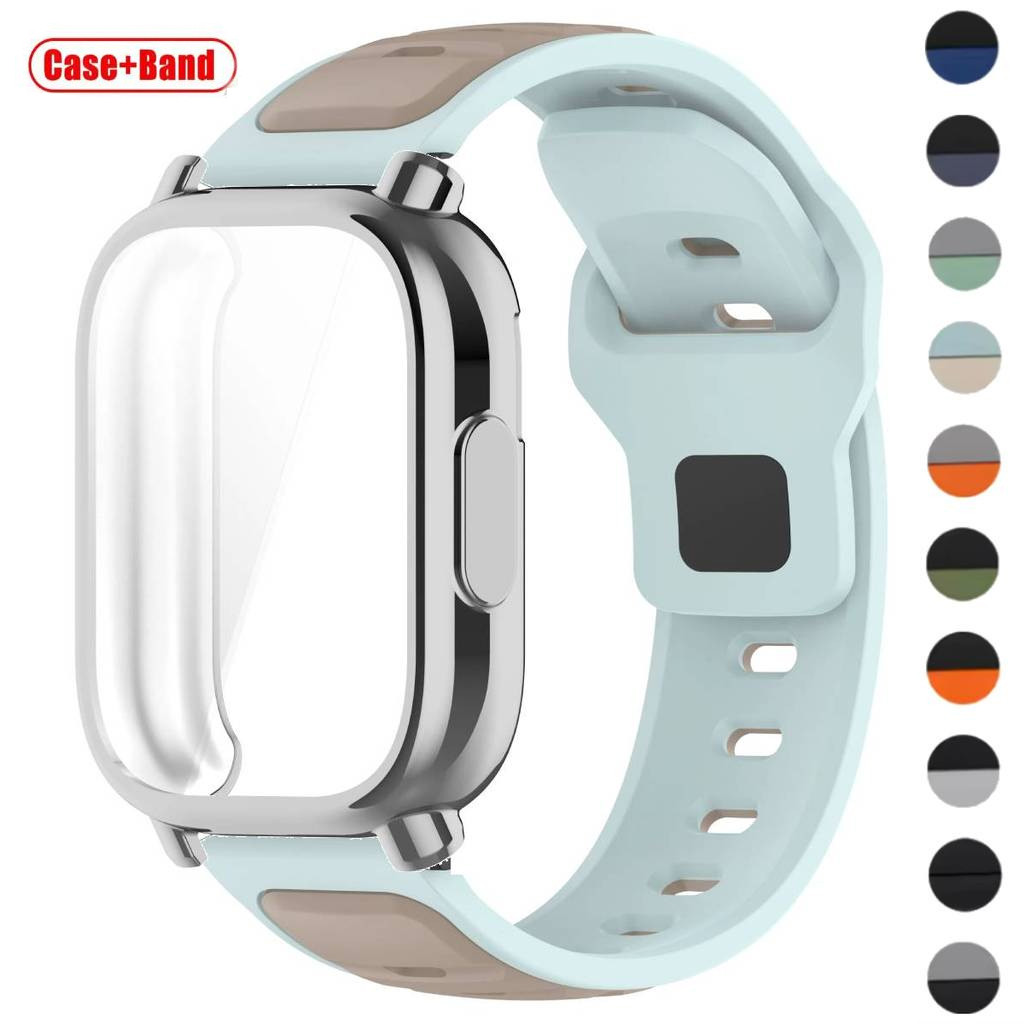 Capa De Tela TPU + Pulseira De Silicone Para Redmi Watch 5 Active/5 Lite De Cobertura Completa Shell Banda Respirável