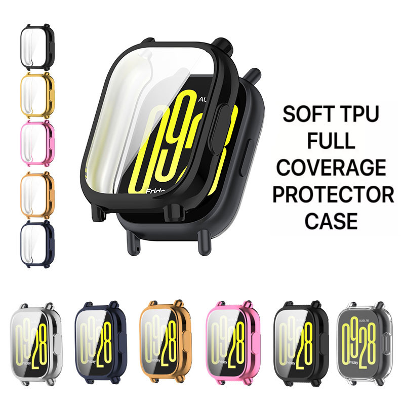 Capa Para Redmi Watch 5 Active/5 Lite/4/3 Ativo Macio Cobertura Completa Pára-Choques Moda Protetora Protetor De Tela
