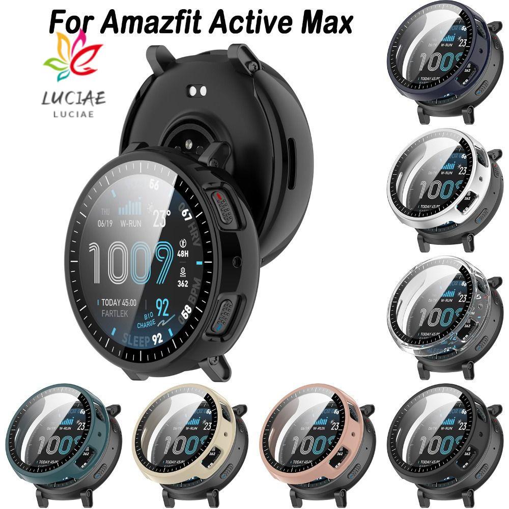LUCIAE Protetor , PC + Capa De Tela Temperada À Prova De Choque , Cobertura Total Para Amazfit Active Max