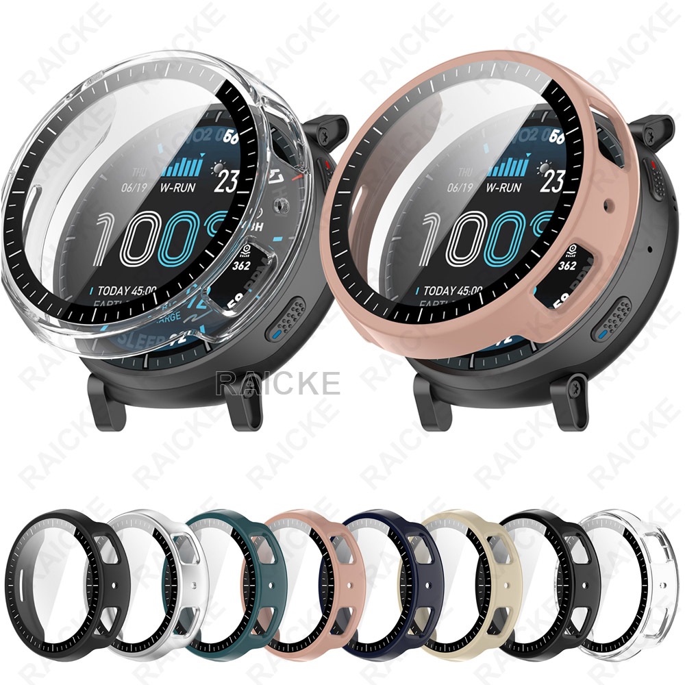 Capa Rígida Para PC Com Filme De Vidro Temperado Protetor De Tela De Cobertura Completa Amazfit Active Max