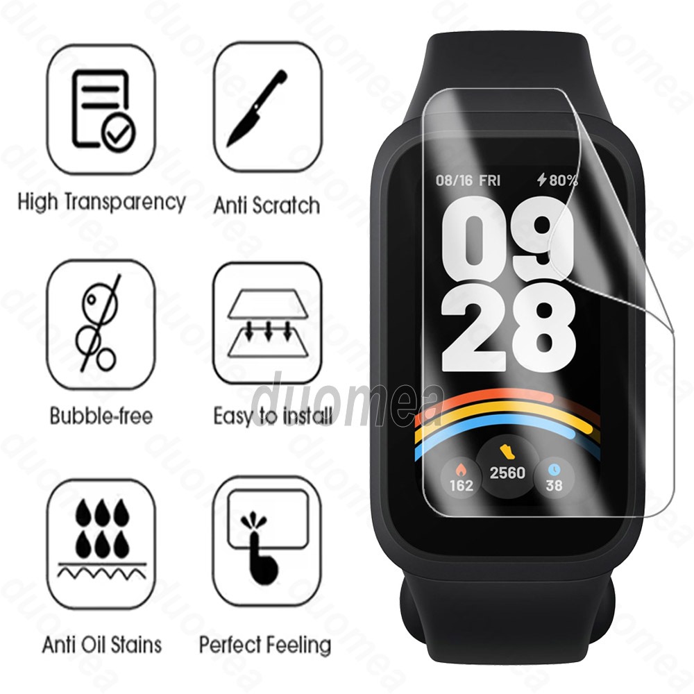 Protetor De Tela Filme Transparente Acessórios De Cobertura Completa Para Xiaomi Smart Band 9 8 Active