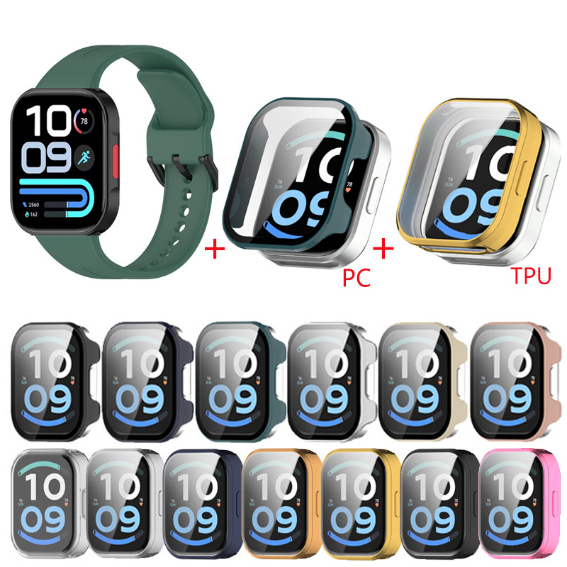 Para Redmi Watch 6 Active 6 Lite Pulseira De Silicone Macio PC Cobertura Completa Moldura De Vidro Concha Protetora TPU
