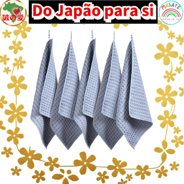 Premium Microfiber Kitchen Cloths, 4-Pack Super Absorbent Cleaning Towels, 35x35cm Lint-Free Dish Rags 【Do Japão para vo