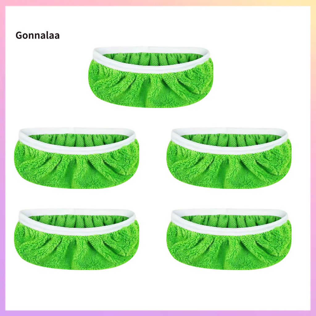 5 Pcs Soft Coral Velvet Mop Covers Strong Water Absorption Quick Clean No Lint Electrostatic Dust Hair Removal Cloth for