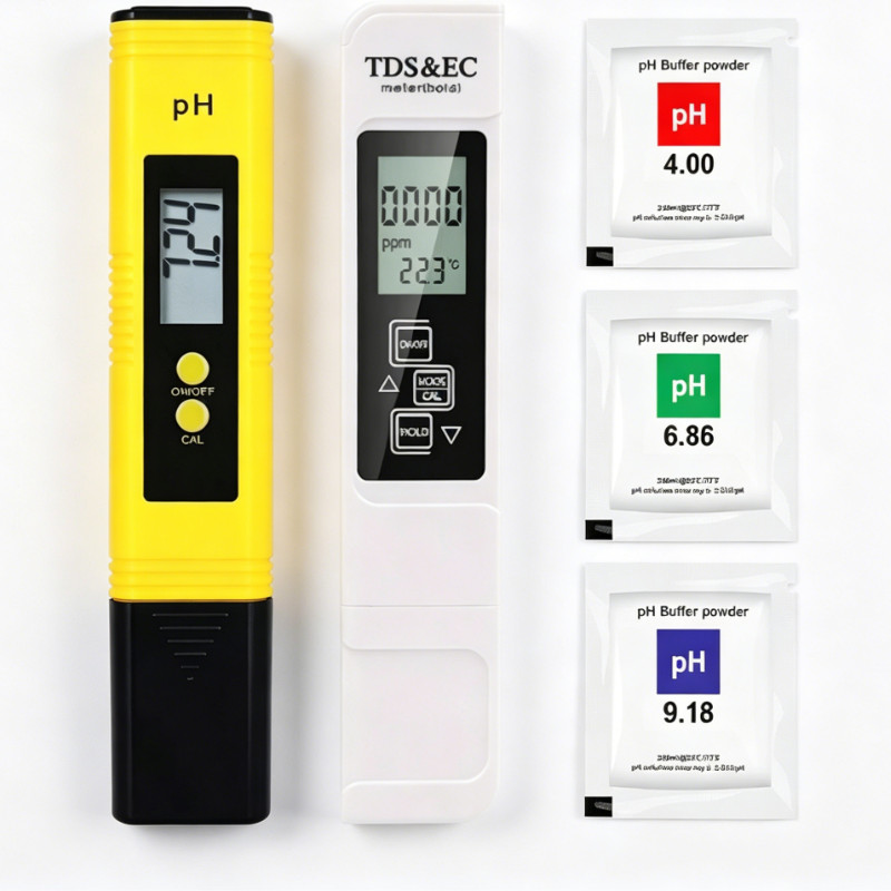 Medidor de Ec Tds Temperatura Condutivimetro+Medidor de Ph Digital PhMetro Calibração Automática