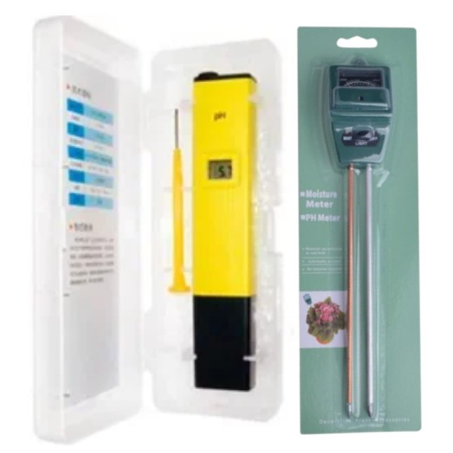 Medidor de pH para Agua Solo Vasos de Planta Piscina Aquário Peagâmetro Digital Caneta Medidora 3x1 Teste Rápido Phmetro