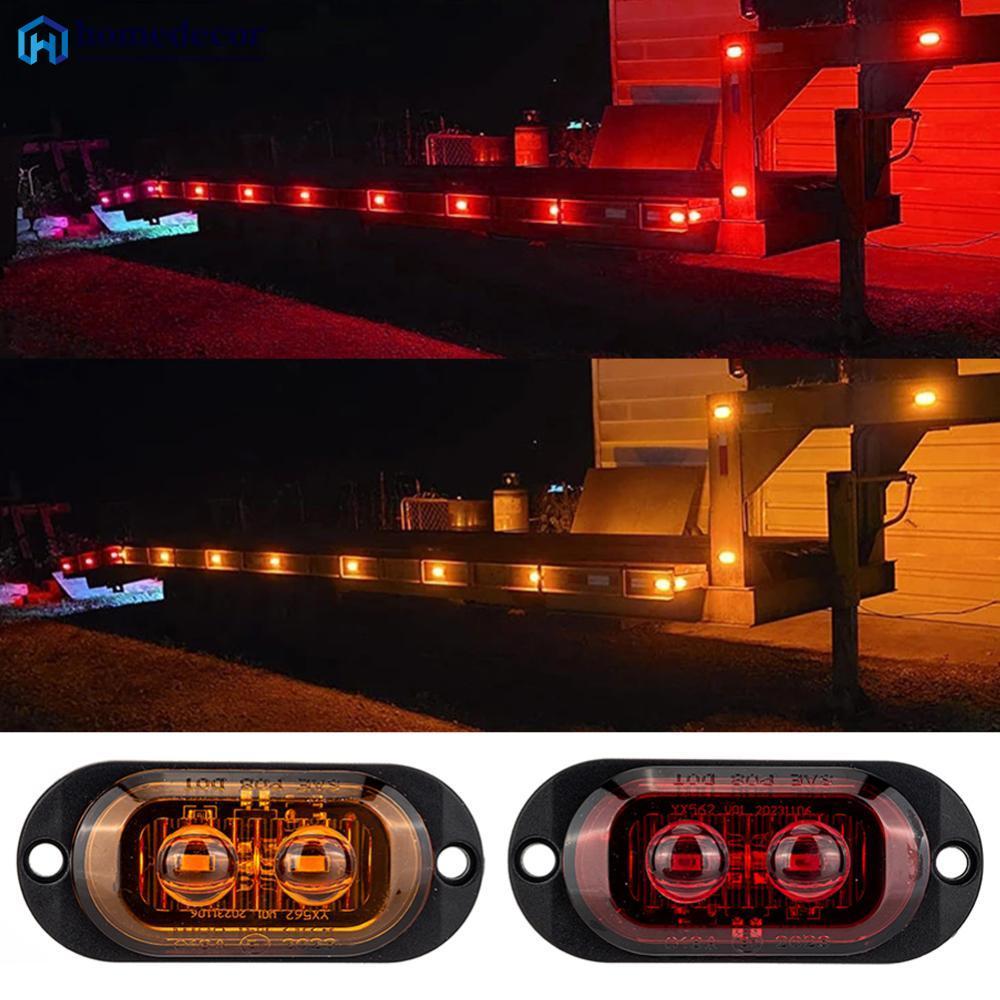 HOMEDECOR 2LED Caminhão Len Luzes De Marcação Laterais 12-24V À Prova Dwaterproof Água Carro Reboque Van Ônibus Luz Sina