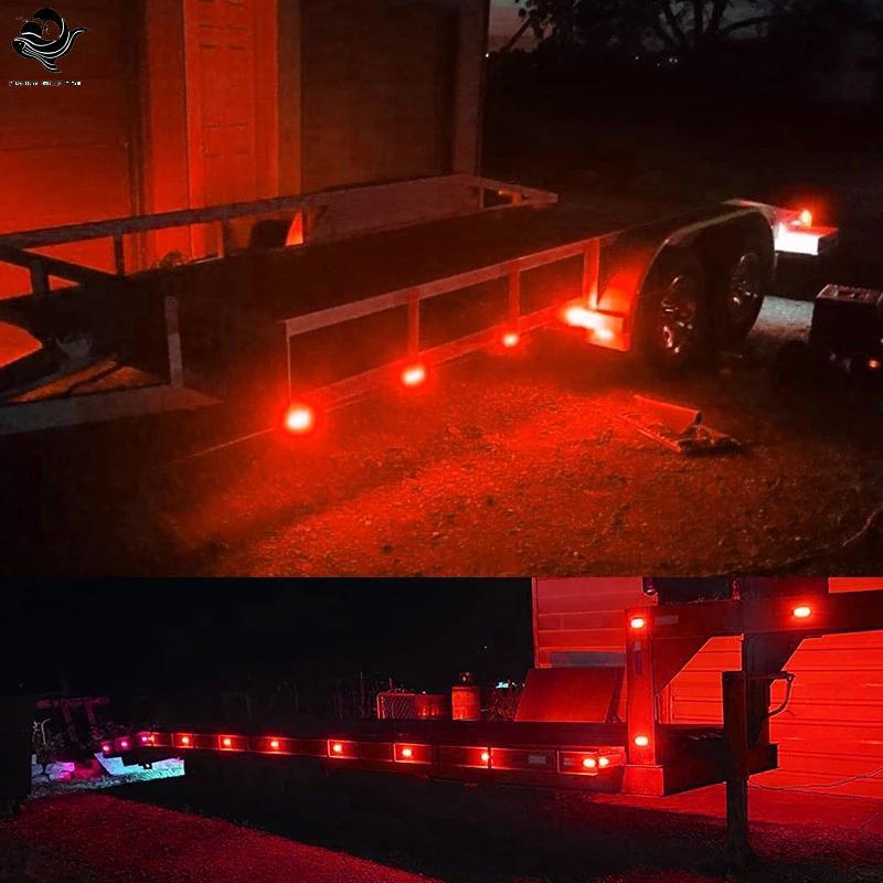 PFG 12V 24V Tru LED Marcador Lateral Luz Reboque Do Carro DOT E8 Marca Refletor Van Lâmpada De Folga Para Caminhão RV Ôn
