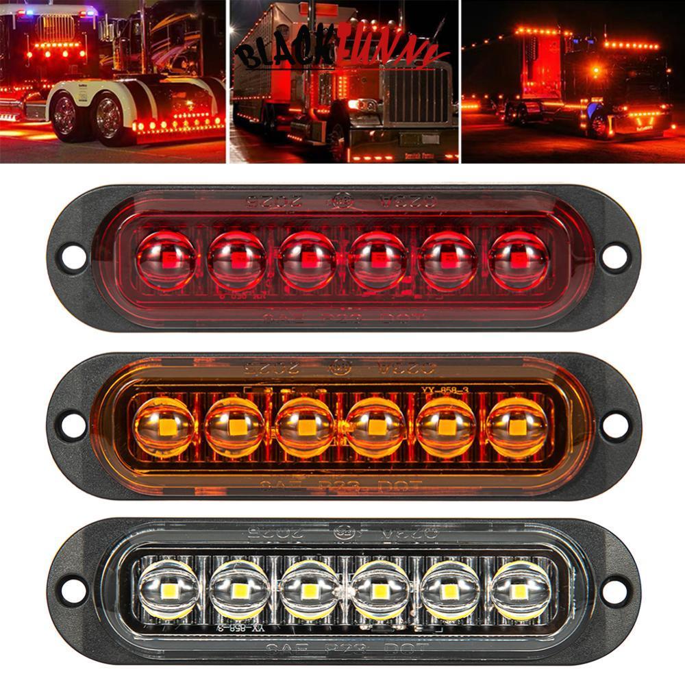 BLACKFUNNY 6 LEDs Caminhão Len Luzes De Marcação Laterais 12-24V À Prova Dwaterproof Água Reboque Do Carro Van Ônibus Lu