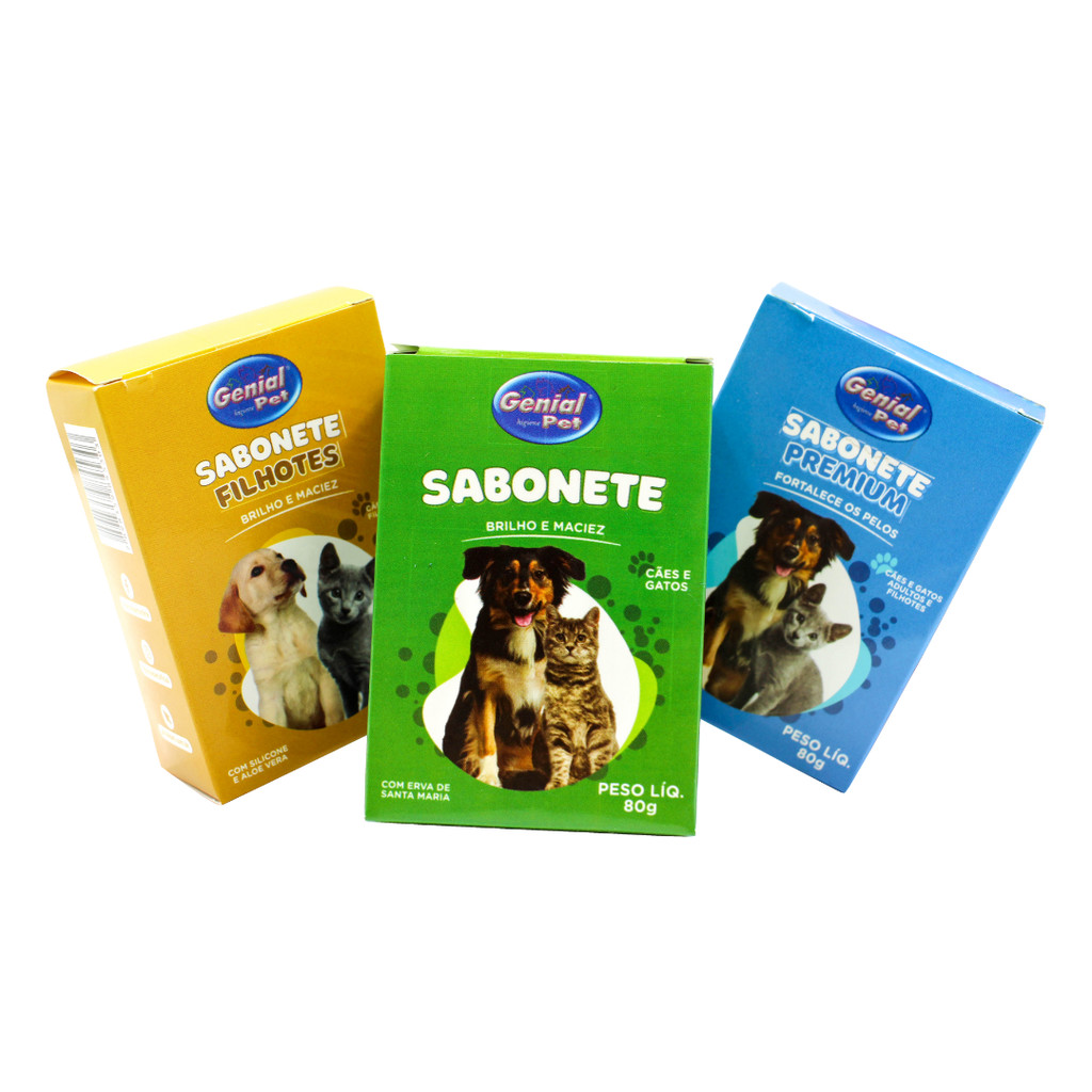 Sabonete Limpa e Hidrata Cachorro Gato Genial Pet