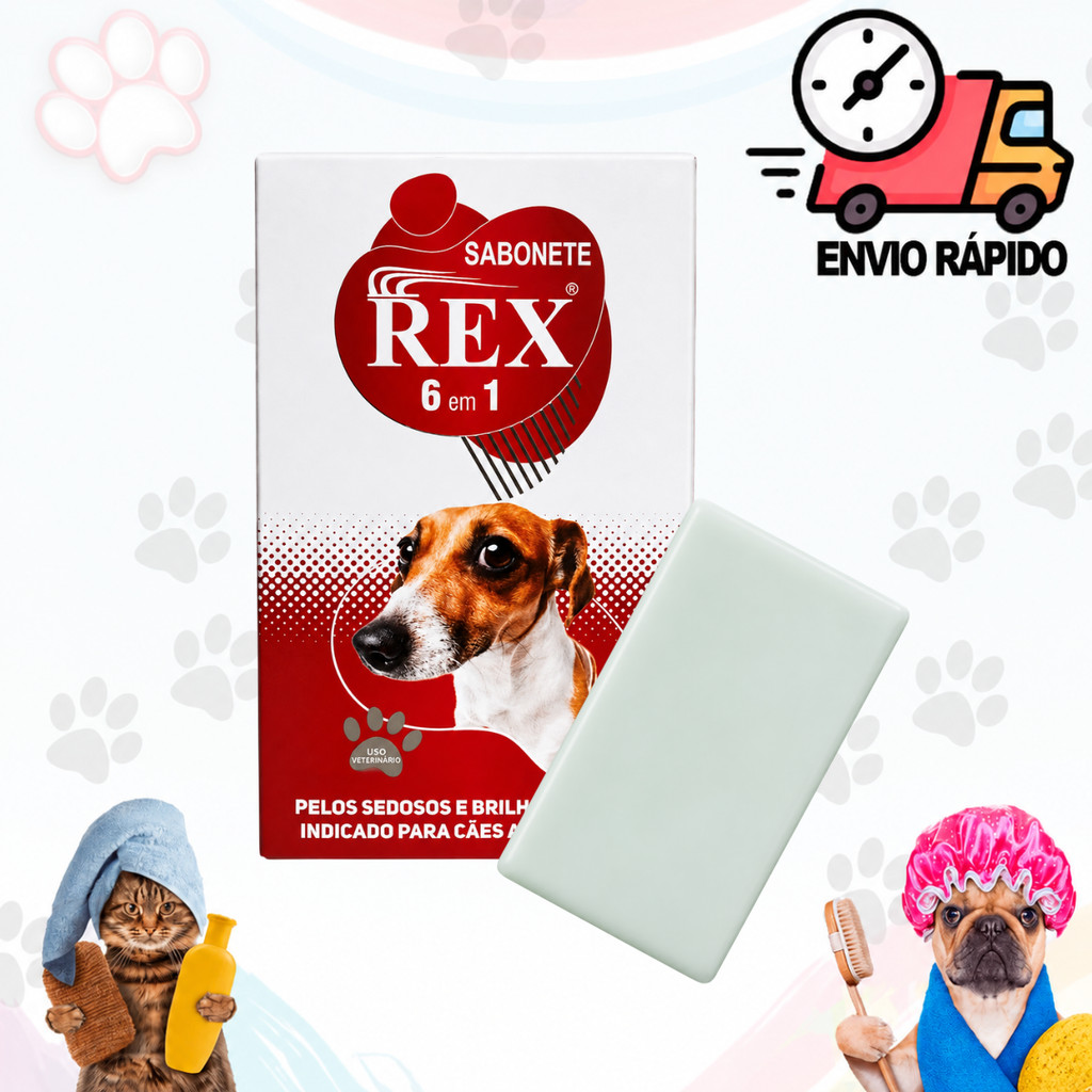 Sabonete Para Cães Cheiroso Cachorro Sabonete Rex 80g