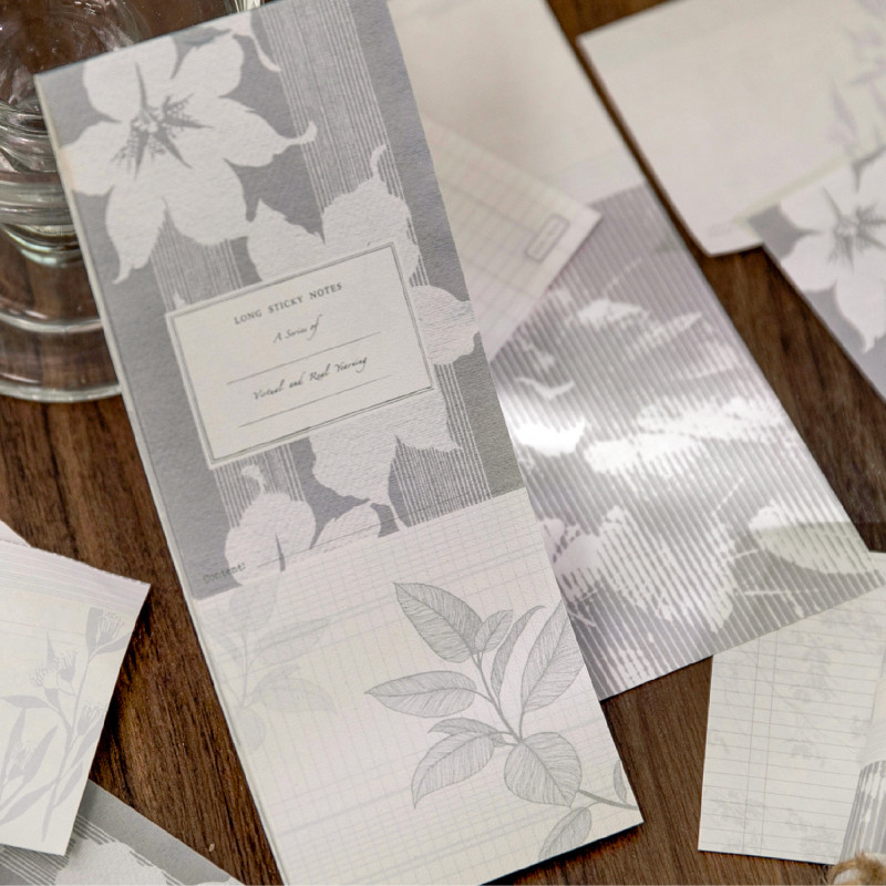Nostalgia Virtual Retro manual nota longa bloco de notas manual DIY decoração fundo criativo colagem Base Material papel