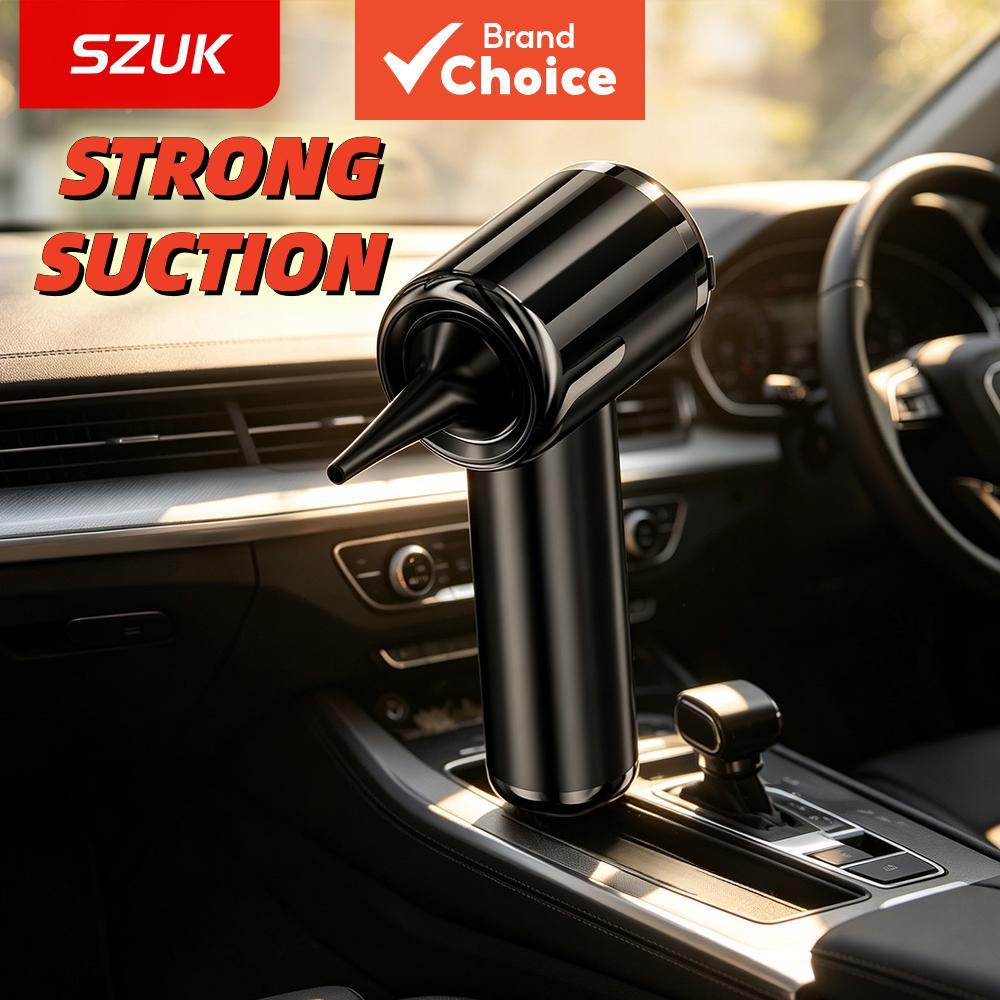 Aspirador de pó portátil compacto SZUK para carros, secador de cabelo potente sem fio, limpador portátil de limpeza
