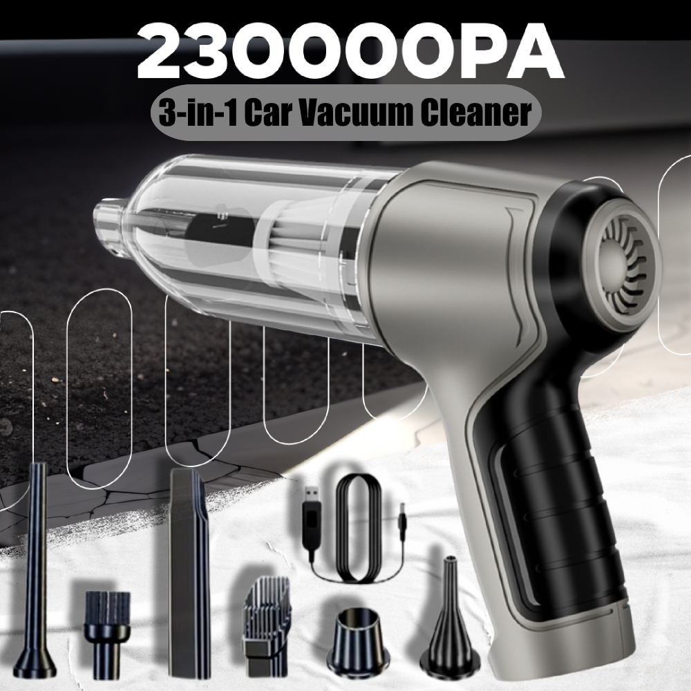 SZUK Aspirador de pó automotivo potente, portátil e sem fio, limpador de cabelo pequeno para carro e casa