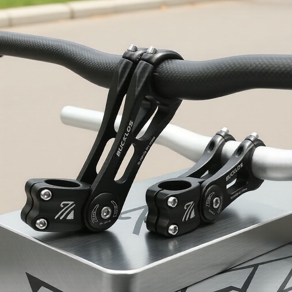 Haste de Guidão de Bicicleta BUCKLOS - Liga de Alumínio Leve Ajustável para Mountain & Road Bikes