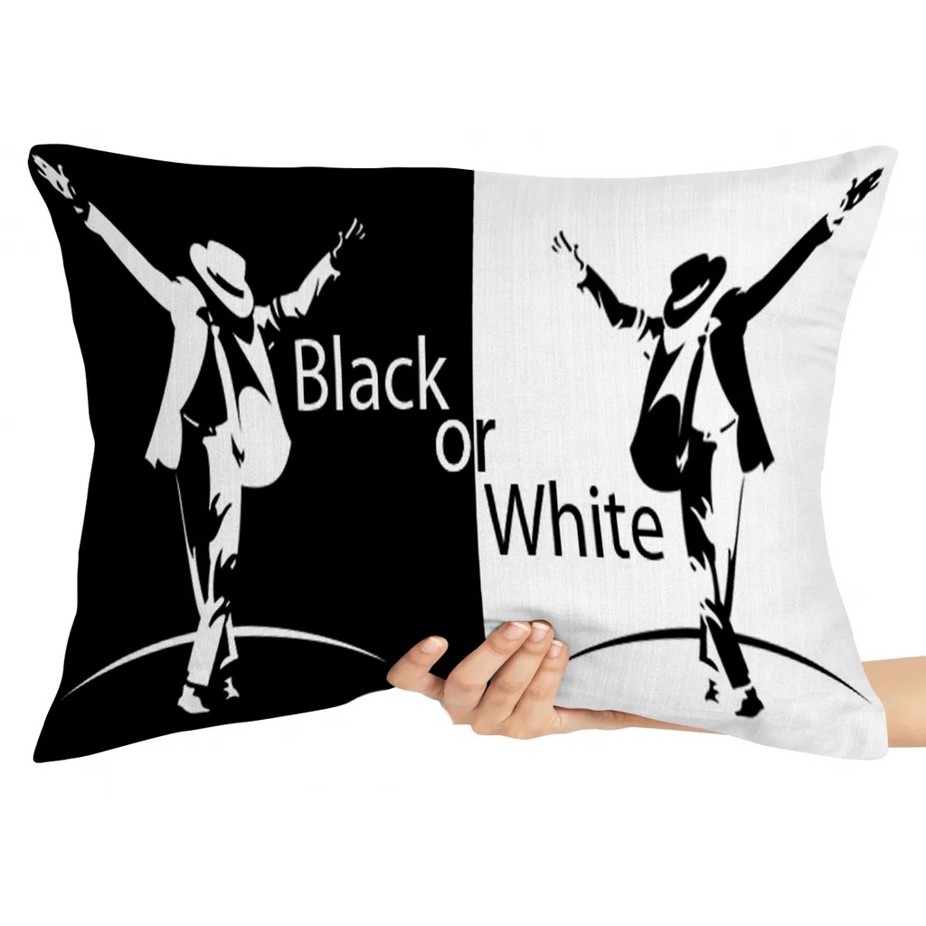 Capa Premium para Travesseiro ou Almofada michael jackson black or white