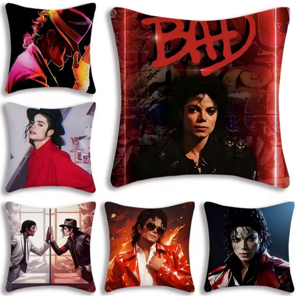 6 capas decoraçao michael jackson 40x40cm